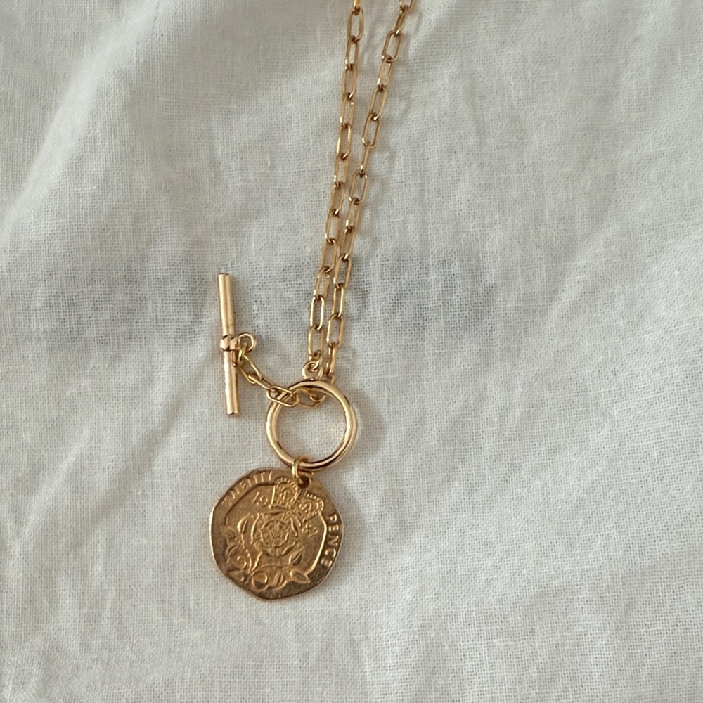 Gold Coin Pendant Necklace